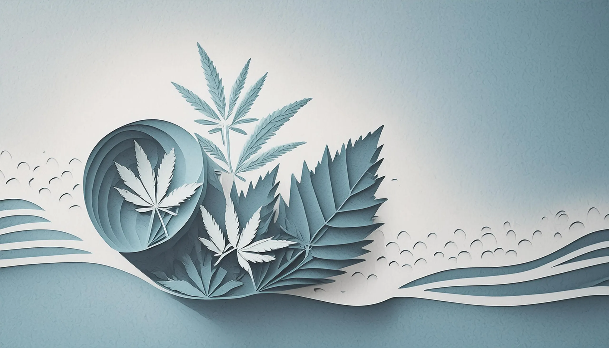 Opal Cannabis artistic paper-cut design